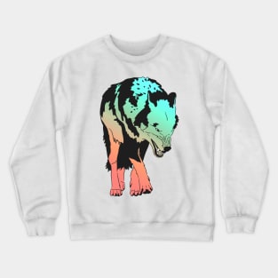 Colorful Wolf Crewneck Sweatshirt